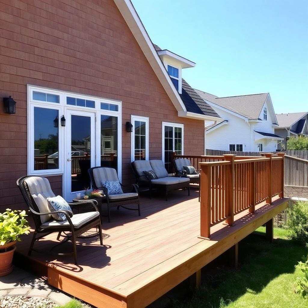 Custom wooden deck